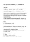 AHM 530 QUESTIONS AND VERIFIED ANSWERS&NewLine;&NewLine;