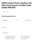 NRFSP Activity 12 Exam &vert; Questions with&NewLine;100&percnt; Correct Answers &vert; Verified &vert; Latest&NewLine;Update 2026&sol;2027
