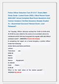 Police Officer Selection Test &lpar;P&period;O&period;S&period;T&period; Exam&rpar; Math &NewLine;Study Guide  &lpar;Latest Exam 2026&rpar; &vert;&vert; Most Recent Exam &NewLine;2026-2027 Actual Complete Real Exam Questions And &NewLine;Correct Answers &lpar;Verified Answers&rpar; Already Graded &NewLine;A&plus; &vert; Guaranteed Success&excl;&excl; Newest Exam &vert; Just