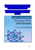 Timby's Fundamental Nursing Skills and Concepts&comma; 13th Edition&colon; Comprehensive Nursing Foundations & Clinical Practice Review &vert; Complete Test Bank&semi; Authentic Exam Questions with Detailed Answer Rationales