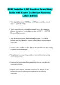 OSSF Installer 1&comma; DR Practice Exam Study &NewLine;Guide with Expert Graded A&plus; Answers &vert; &NewLine;Latest Edition 