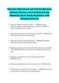 Vascular Ultrasound and Arterial Disease&colon; &NewLine;Arterial&comma; Venous&comma; and Cerebrovascular &NewLine;Elaborate Exam Study Questions with &NewLine;Detailed Answers