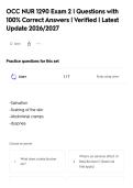 OCC NUR 1290 Exam 2 &vert; Questions with&NewLine;100&percnt; Correct Answers &vert; Verified &vert; Latest&NewLine;Update 2026&sol;2027