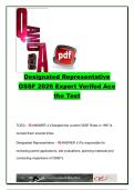 Designated Representative OSSF 2026 Practice Exam Questions and Answers &lpar;100&plus; Questions&rpar; &vert; TCEQ Regulations&comma; Site Evaluation&comma; Wastewater Treatment & Soil Classification &vert; Texas Commission on Environmental Quality &lpar;TCEQ&rpar;