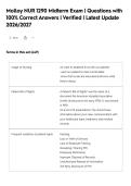 Molloy NUR 1290 Midterm Exam &vert; Questions with&NewLine;100&percnt; Correct Answers &vert; Verified &vert; Latest Update&NewLine;2026&sol;2027