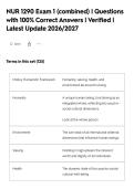 NUR 1290 Exam 1 &lpar;combined&rpar; &vert; Questions&NewLine;with 100&percnt; Correct Answers &vert; Verified &vert;&NewLine;Latest Update 2026&sol;2027