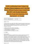 CCRN Certification Exam Critical Care Nursing Clinical Judgment AACN Test Plan Review Official Practice Exam Actual Exam 2026&sol;2027 with Detailed Rationales &vert; Complete Exam-Style Questions &vert; Pass Guaranteed &ndash; A&plus; Graded&NewLine;&NewLine;