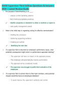 IAHSS Supervisor Third Edition Questions & Answers 2026 &vert; Latest Review Guide &vert; Comprehensive Exam Prep