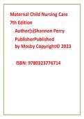 Maternal Child Nursing Care&comma; 7th Edition Test Bank &vert;