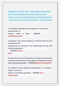 SAFMEDS for BCBA Exam &vert;&vert; Most Recent Exam 2026&NewLine;2027 Actual Complete Real Exam Questions And &NewLine;Correct Answers &lpar;Verified Answers&rpar; Already Graded A&plus; &NewLine;&vert; Guaranteed Success&excl;&excl; Newest Exam &vert; Just Released&excl;&excl; 