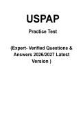 USPAP Practice Test &vert; 2026&sol;2027 &vert; Comprehensive Exam Preparation Guide &vert; Practice Questions & Verified Answers &vert; Graded A&plus;