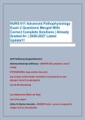NURS 611 Advanced Pathophysiology &NewLine;Exam 2 Questions Merged With &NewLine;Correct Complete Solutions &vert; Already &NewLine;Graded A&plus; &vert; 2026-2027 Latest &NewLine;Update&excl;&excl;&excl;