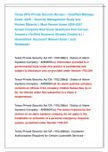 Texas DPS Private Security Bureau &ndash; Qualified Manager &NewLine;Exam&comma; 2026 &ndash; Security Management Study and  &NewLine;Review Material &vert;&vert; Most Recent Exam 2026-2027 &NewLine;Actual Complete Real Exam Questions And Correct &NewLine;Answers &lpar;Verified Answers&rpar; Already Graded A&plus; &vert; &NewLine;Guaran