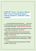 NURS 6011 Exam 1 Questions Merged &NewLine;With Correct Complete Solutions &vert;&NewLine;Already Graded A&plus; &vert; 2026-2027 Latest &NewLine;Update&excl;&excl;&excl;