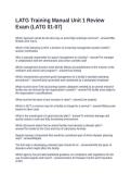LATG Training Manual Unit 1 Review Exam &lpar;LATG 01-07&rpar;&period; Questions  and Answers