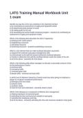 LATG Training Manual Workbook Unit 1 exam&period; Questions and Answers