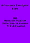 NYS Asbestos Investigator Exam&colon; Complete Certification Study Guide & Practice Questions &lpar;PDF&rpar;