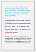 Union Pacific training rules study guide first 42&comma;&comma; &NewLine;Questions and Correct Detailed Answers &vert;&vert; Most &NewLine;Recent Exam 2026-2027 Actual Complete Real Exam &NewLine;Questions And Correct Answers &lpar;Verified Answers&rpar; &NewLine;Already Graded A&plus; &vert; Guaranteed  Success&excl;&excl; Newest &NewLine;