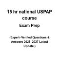 USPAP 15 Hour National Course &vert; 2026&sol;2027 Certification Study Guide &vert; Exam Prep&comma; Ethics & Appraisal Standards &vert; Graded A&plus;