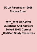 UCLA Paramedic Trauma Exam Study Guide PDF &ndash; Comprehensive Trauma Assessment&comma; EMS Practice Questions & Review &lpar;2026&ndash;2027&rpar;