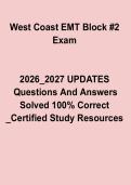 West Coast EMT Block 2 Exam Study Guide PDF &ndash; EMT Practice Questions&comma; Patient Assessment & EMS Review &lpar;2026&ndash;2027&rpar;