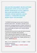 WGU D487 PRE-ASSESSMENT&colon; SECURE SOFTWARE &NewLine;DESIGN &lpar;KEO1&rpar; &lpar;PKEO&rpar; ACTUAL EXAM &vert;&vert; MOST &NewLine;RECENT  EXAM 2026-2027 ACTUAL COMPLETE            &NewLine;REAL EXAM QUESTIONS AND CORRECT                &NewLine;ANSWERS &lpar;VERIFIED ANSWERS&rpar; ALREADY                 &NewLine;GRADED A&plus; &vert; GUA