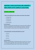 ANATOMY EXAM QUESTIONS AND ANSWERS &vert; &NewLine;2026 UPDATE WITH COMPLETE SOLUTIONS