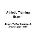 Athletic Training Exam 1 Review &vert; 2026&sol;2027 Comprehensive Exam Prep Guide &vert; Musculoskeletal Injuries&comma; Clinical Assessment & Practice Questions with Answers