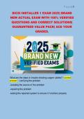 BICSI Installer 1 Exam Practice Questions and Correct Solutions Verified Answers GRADE A&plus;