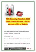 ACE Security Module 2 Exam Questions & Answers 2026 &lpar;200&plus; Questions&rpar; &vert; TSA Part 1540&comma; Part 1542&comma; ASP&comma; SIDA&comma; SSI&comma; Access Control & Airport Security Compliance &vert; Aviation Security Certification