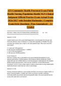 ATI Community Health Proctored Exam Public Health Nursing Population Health NGN Clinical Judgment Official Practice Exam Actual Exam 2026&sol;2027 with Detailed Rationales &vert; Complete Exam-Style Questions &vert; Pass Guaranteed &ndash; A&plus; Graded&NewLine;&NewLine;