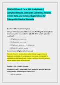 COMSAE Phase 1 Form 114 Study Guide &vert; &NewLine;Complete Practice Exam with Questions&comma; Answers &NewLine;in Bold Italic&comma; and Detailed Explanations for &NewLine;Osteopathic Medical Students 