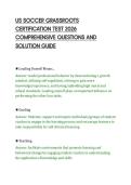 US SOCCER GRASSROOTS&NewLine;CERTIFICATION TEST 2026&NewLine;COMPREHENSIVE QUESTIONS AND&NewLine;SOLUTION GUIDE&NewLine;