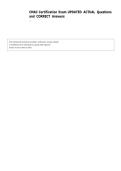 CMAC Certification Exam UPDATED  ACTUAL  Questions  &NewLine;and  CORRECT  Answers 