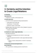 Contract Law - Certainty and the Intention to Create Legal Relations