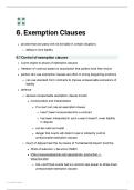 Contract Law - Exemption Clauses