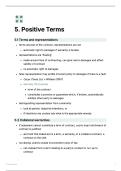 Contract Law - Positive Terms