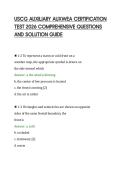 USCG AUXILIARY AUXWEA CERTIFICATION&NewLine;TEST 2026 COMPREHENSIVE QUESTIONS&NewLine;AND SOLUTION GUIDE&NewLine;