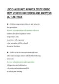 USCG AUXILIARY AUXWEA STUDY GUIDE&NewLine;2026 VERIFIED QUESTIONS AND ANSWERS&NewLine;OUTLINE PACK