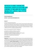 NEWEST FAMILY MEDICINE CERTIFICATION EXAM FOR THE AMERICAN BOARD OF FAMILY MEDICINE &lpar;ABMS&rpar; &vert; Q&A WITH RATIONALES&NewLine;