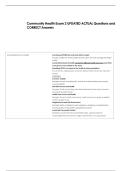 Community Health Exam 2 UPDATED ACTUAL Questions and &NewLine;CORRECT Answers