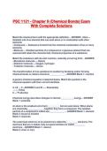 PSC 1121 - Chapter 9 &lpar;Chemical Bonds&rpar; Exam With Complete Solutions
