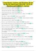 Comprehensive Anatomy and Physiology Review &NewLine;for Bio 201 Final Exam UPDATED   ACTUAL &NewLine;Questions and CORRECT  Answers