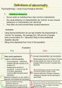 A level AQA psychology clinical psychology and mental health brief notes 