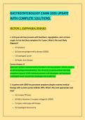 GASTROENTEROLOGY EXAM 2026 UPDATE &NewLine;WITH COMPLETE SOLUTIONS&period;
