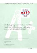 ATI Med Surg Respiratory Proctored Exam Bank &NewLine;1 2026 &ndash; 350 Verified Questions and Detailed &NewLine;Answers WITH DETAILED RATIONALES 