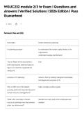 WGUC232 module 2&sol;3 hr Exam &vert; Questions and&NewLine;Answers &vert; Verified Solutions &vert; 2026 Edition &vert; Pass&NewLine;Guaranteed