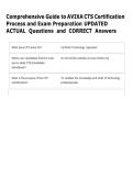 Comprehensive Guide to AVIXA CTS Certification &NewLine;Process and Exam Preparation UPDATED  &NewLine;ACTUAL  Questions  and  CORRECT  Answers 