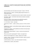 CRIM 103 COURTS EXAM QUESTIONS AND VERIFIED ANSWERS
