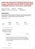 NURS 5366 Assignment 1&comma;2 & 3&lowbar;PRINC OF RESEARCH IN NURSING Questions and Answers &vert; 2026 Update